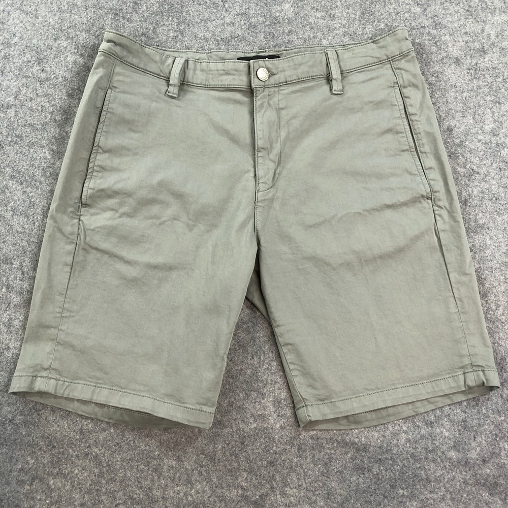 Mavi Simon Mens Chino Shorts 35 Sage Green Stretch